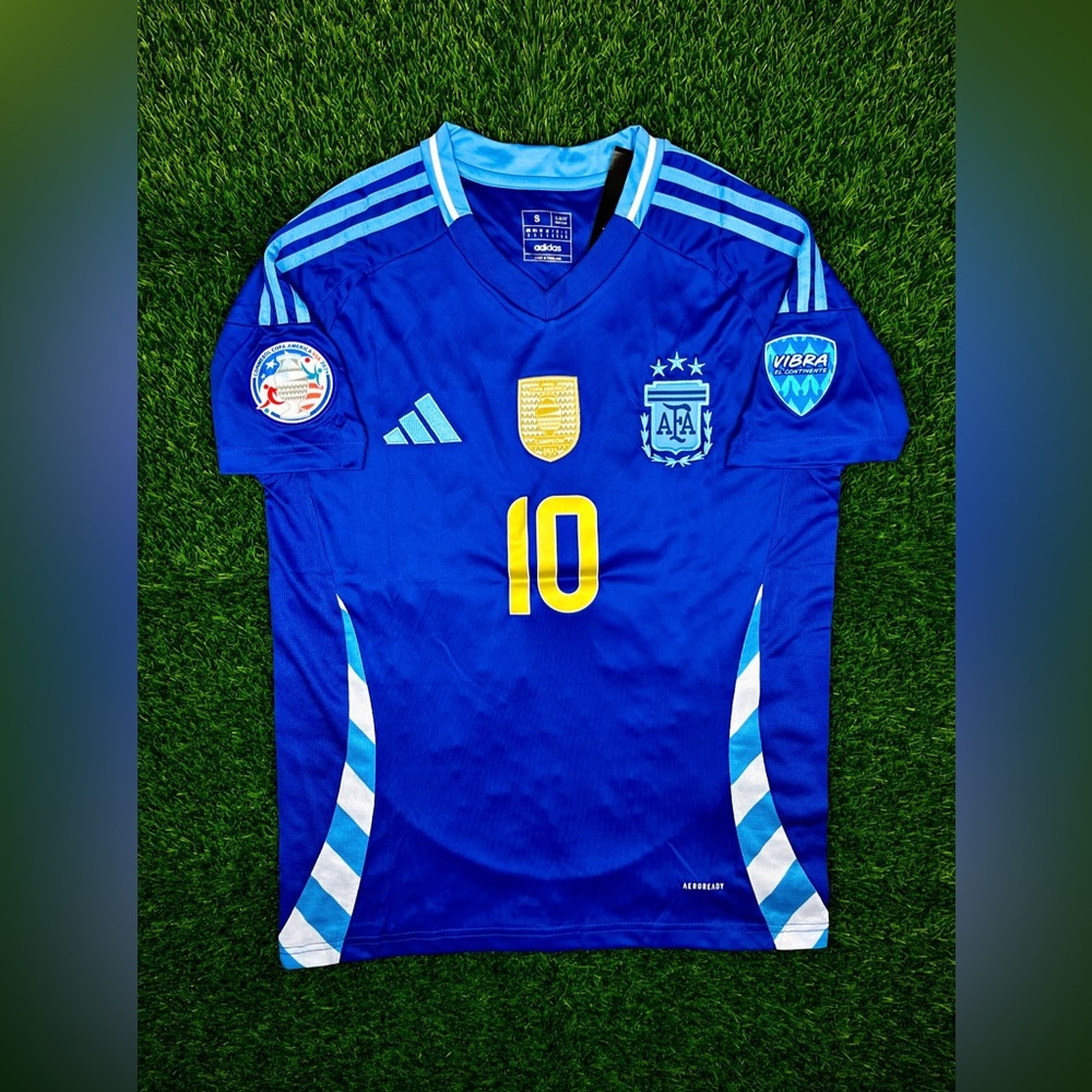 adidas Argentina Blue and Light Blue #10 Soccer Jersey